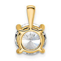14k 3 ct Lab Grown Diamond VS/SI+ G+ Round Complete 4 Prong Pendant