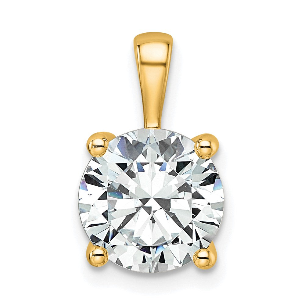 14k 3 ct Lab Grown Diamond VS/SI+ G+ Round Complete 4 Prong Pendant