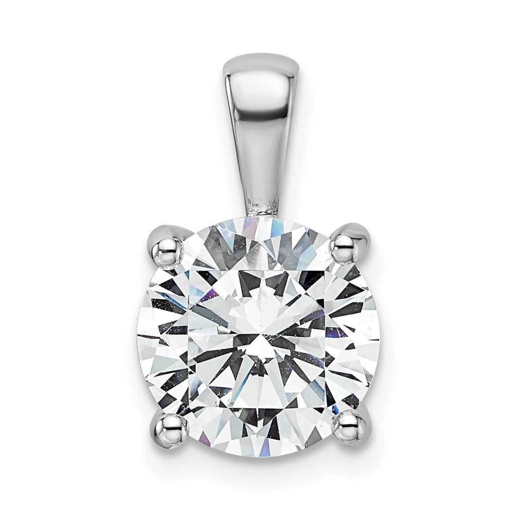 14kw 4 ct Cert Lab Grown Dia VS/SI+ G+ Round Complete 4 Prong Pendant