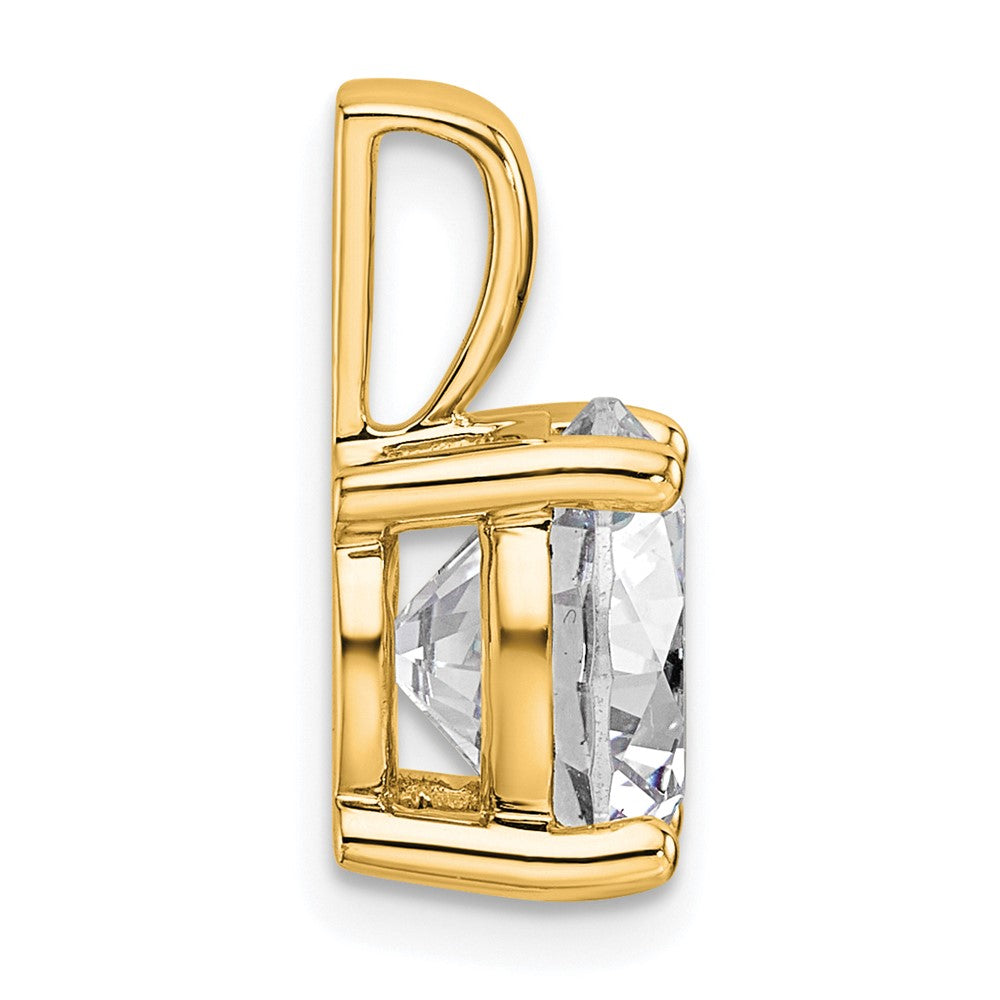 14k 4 ct Cert Lab Grown Diamond VS+ F+ Round Comp 4 Prong Pendant