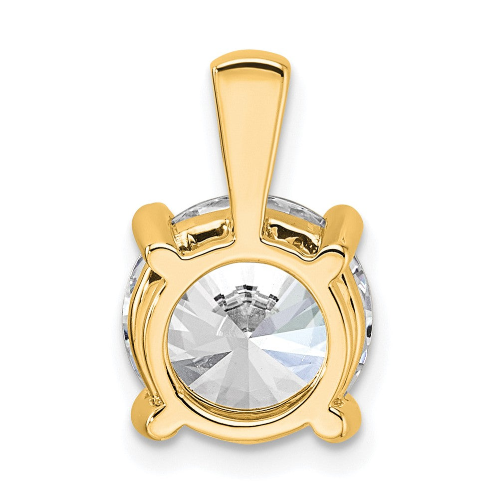 14k 4 ct Cert Lab Grown Diamond VS+ F+ Round Comp 4 Prong Pendant