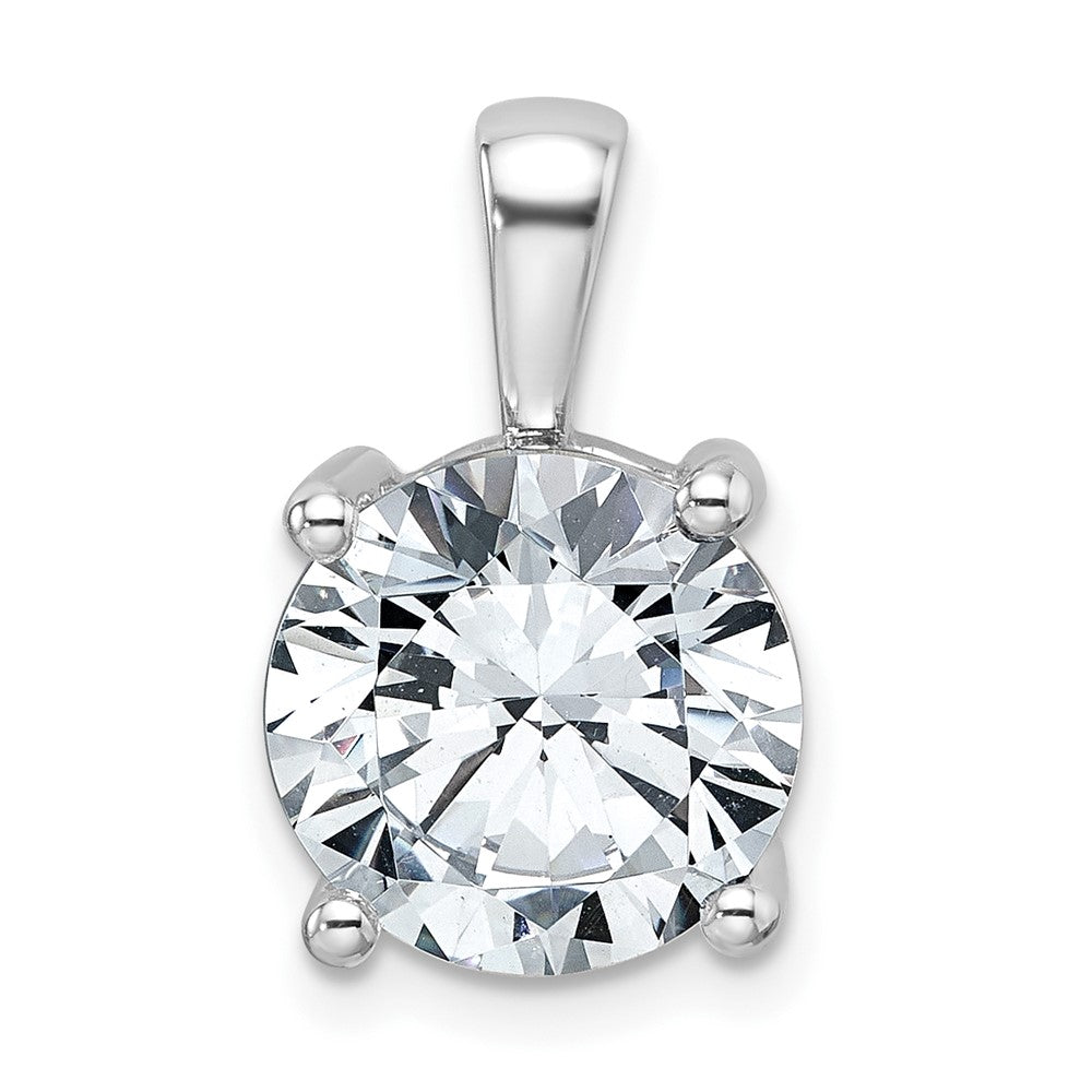14kw 5 ct Cert Lab Grown Dia VS+ F+ Round Complete 4 Prong Pendant