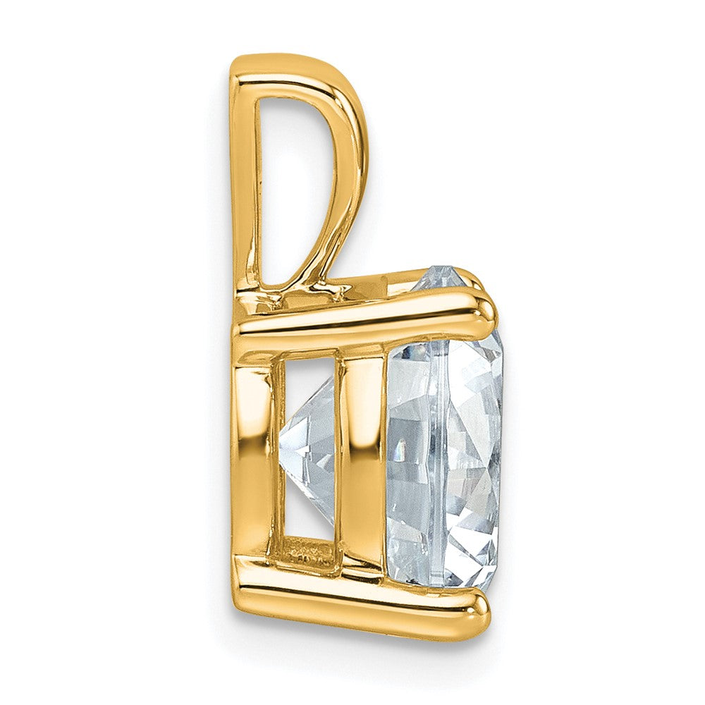 14k 5 ct Lab Grown Diamond VS+ F+ Round Complete 4 Prong Pendant