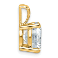 14k 5 ct Lab Grown Diamond VS+ F+ Round Complete 4 Prong Pendant