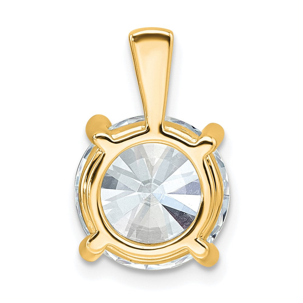 14k 5 ct Lab Grown Diamond VS+ F+ Round Complete 4 Prong Pendant