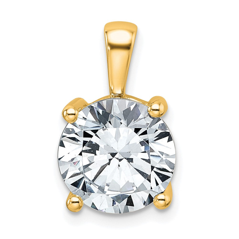 14k 5 ct Lab Grown Diamond VS/SI+ G+ Round Complete 4 Prong Pendant