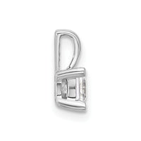 14k White Gold 1/2 ct Lab Grown Dia VS/SI+ G+ Princess Comp 4 Prong Pendant