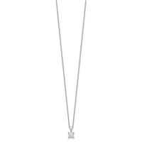 14kw 1/2ct Cert Lab Grown Dia VS/SI+ G+ Princess Comp 18in Necklace