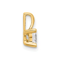 14k 1/2 ct Lab Grown Diamond VS/SI+ G+ Princess Complete 4 Prong Pendant