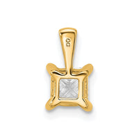 14k 3/4 ct Cert Lab Grown Diamond VS+ F+ Princess Comp 4 Prong Pendant