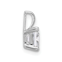 14kw 1 ct Cert Lab Grown Dia VS/SI+ G+ Princess Complete 4 Prong Pendant