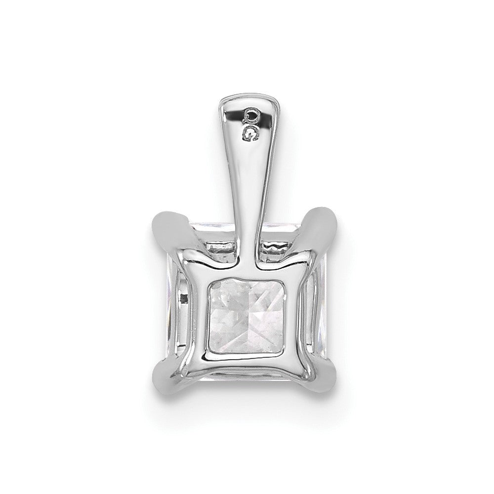 14kw 1 ct Cert Lab Grown Dia VS/SI+ G+ Princess Complete 4 Prong Pendant