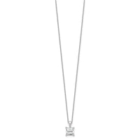 14kw 2ct Cert Lab Grown Dia VS/SI+ G+ Princess Comp 18in Pendant Necklace