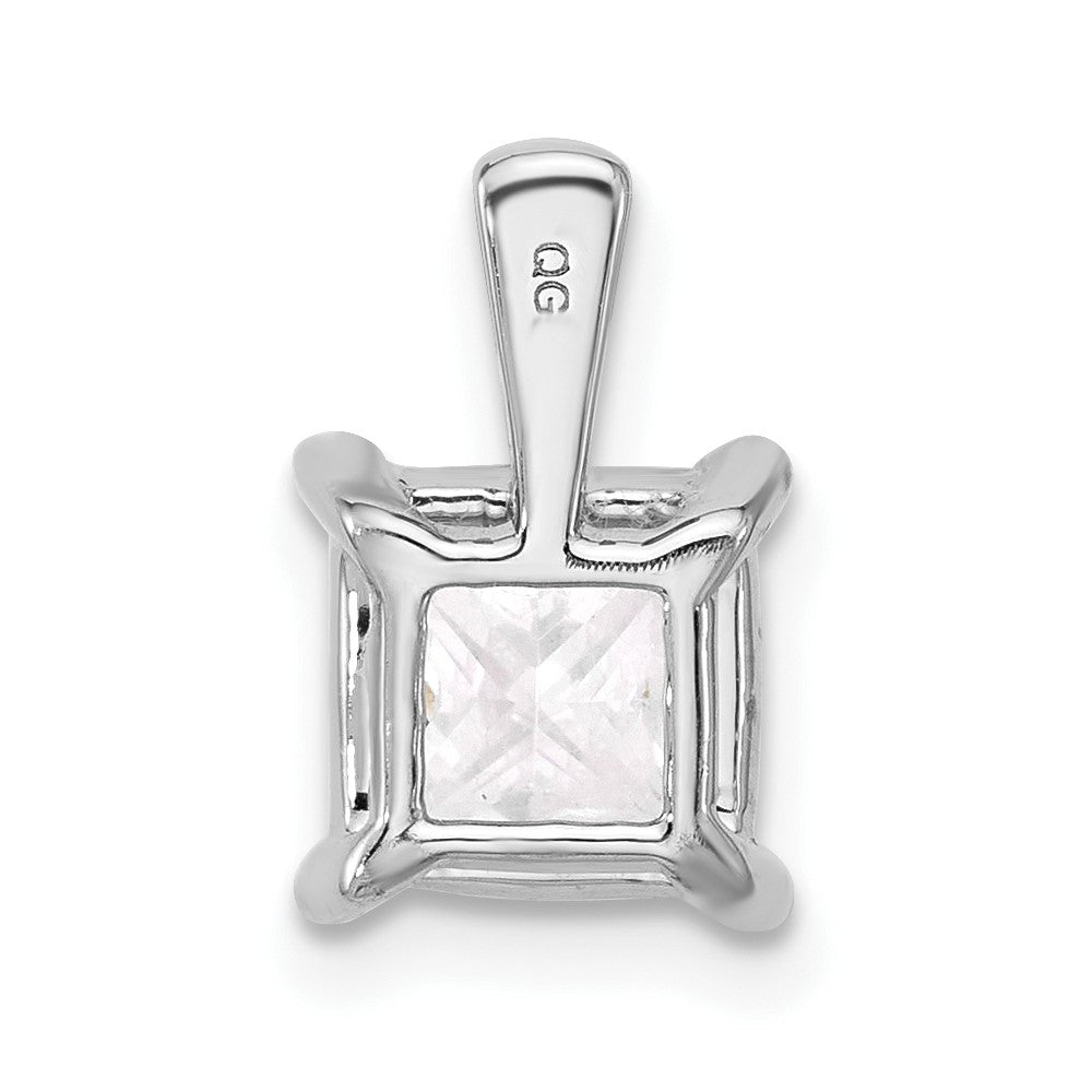 14kw 2 1/2 ct Cert Lab Grown Dia VS/SI+ G+ Princess Comp 4 Prong Pendant