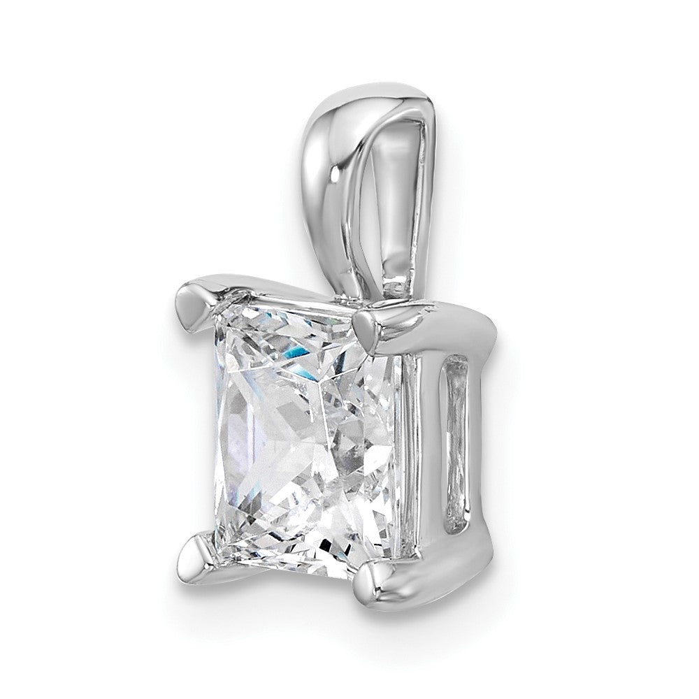 14kw 2 1/2 ct Cert Lab Grown Dia VS/SI+ G+ Princess Comp 4 Prong Pendant
