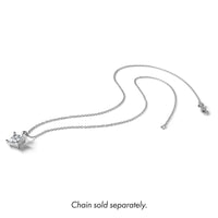 14kw 2ct Lab Grown Dia VS/SI+ G+ Princess Comp 18in Pendant Necklace