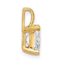 14k 2 1/2 ct Lab Grown Diamond VS/SI+ G+ Princess Complete 4 Prong Pendant