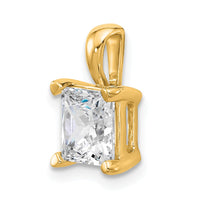 14k 2 1/2 ct Cert Lab Grown Diamond VS/SI+ G+ Princess Comp 4 Prong Pendant