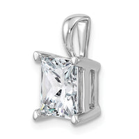 14kw 4 ct Cert Lab Grown Dia VS+ F+ Princess Complete 4 Prong Pendant