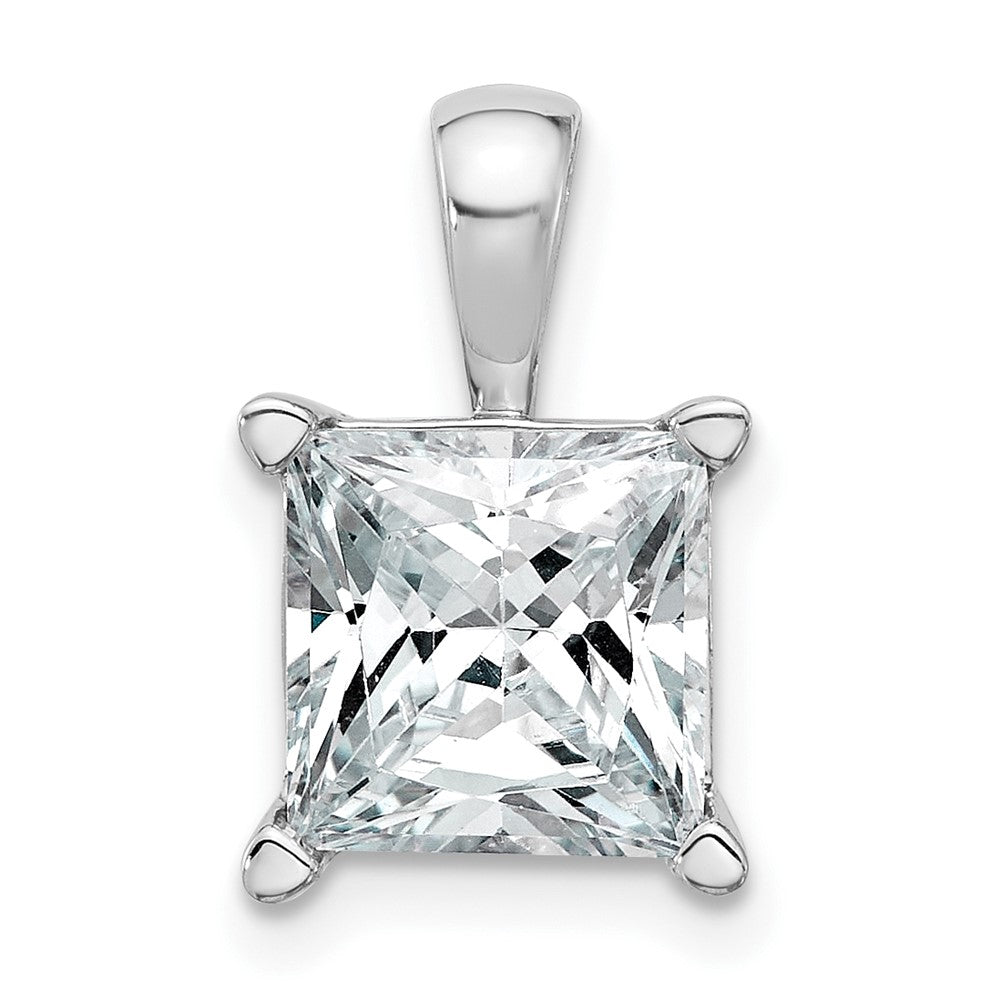 14kw 4 ct Cert Lab Grown Dia VS+ F+ Princess Complete 4 Prong Pendant
