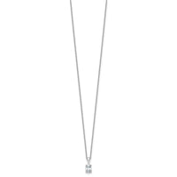 14kw 1/2ct Lab Grown Diamond VS/SI+ G+ Oval Comp 18in Pendant Necklace