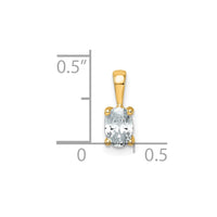 14k 1/2 ct Lab Grown Diamond VS/SI+ G+ Oval Complete 4 Prong Pendant