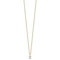 14k 1/2ct Lab Grown Diamond VS/SI+ G+ Oval Comp 18in Pendant Necklace