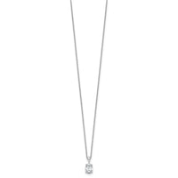 14kw 3/4ct Lab Grown Dia VS/SI+ G+ Oval Comp 18in Pendant Necklace