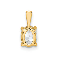 14k 3/4 ct Cert Lab Grown Diamond VS/SI+ G+ Oval Comp 4 Prong Pendant