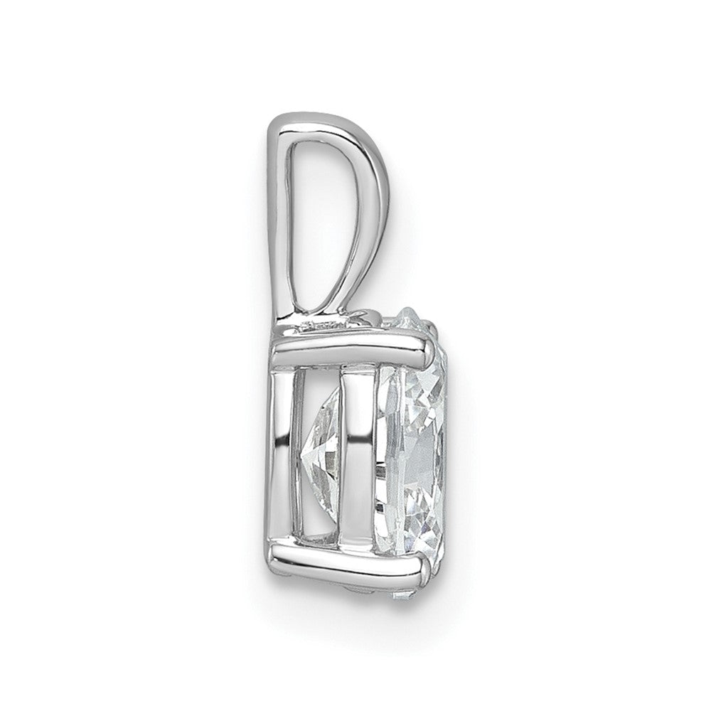 14kw 1 ct Cert Lab Grown Dia VS+ F+ Oval Complete 4 Prong Pendant