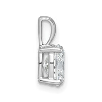 14kw 1 ct Cert Lab Grown Dia VS+ F+ Oval Complete 4 Prong Pendant
