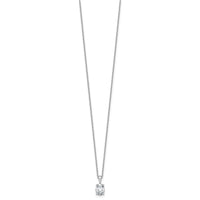 14kw 1ct Cert Lab Grown Dia VS+ F+ Oval Comp 18in Pendant Necklace