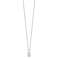 14kw 2ct Lab Grown Diamond VS+ F+ Oval Comp 18in Pendant Necklace