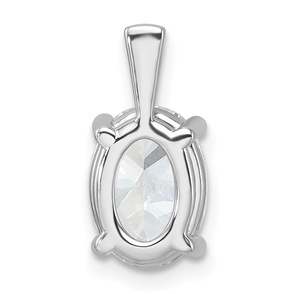 14kw 2 1/2 ct Cert Lab Grown Dia VS/SI+ G+ Oval Comp 4 Prong Pendant