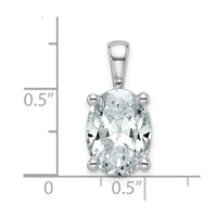 14kw 4 ct Cert Lab Grown Dia VS+ F+ Oval Complete 4 Prong Pendant