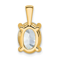 14k 4 ct Lab Grown Diamond VS/SI+ G+ Oval Complete 4 Prong Pendant