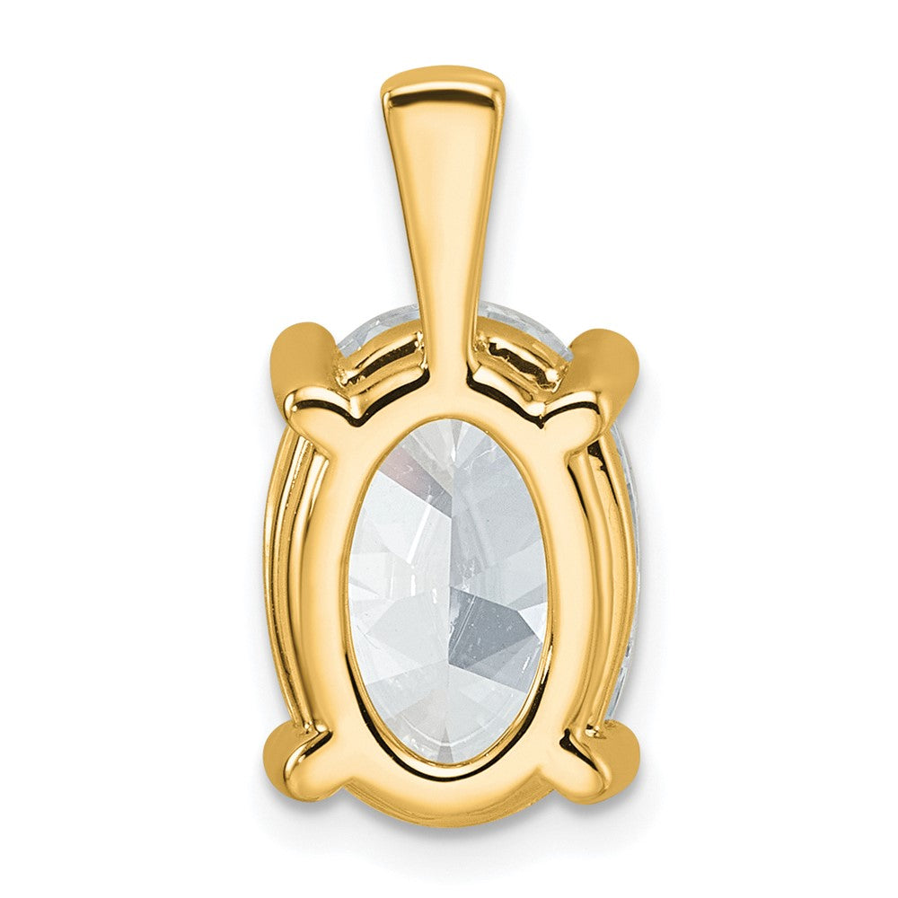 14k 5 ct Lab Grown Diamond VS/SI+ G+ Oval Complete 4 Prong Pendant