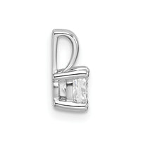14kw 1/2 ct Cert Lab Grown Dia VS+ F+ Cushion Complete 4 Prong Pendant