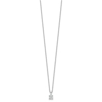 14kw 1/2ct Lab Grown Dia VS/SI+ G+ Cushion Comp 18in Pendant Necklace