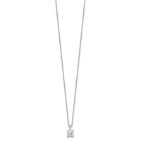 14kw 3/4ct Cert Lab Grown Dia VS/SI+ G+ Cushion Comp 18in Necklace