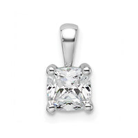 14kw 3/4 ct Cert Lab Grown Dia VS+ F+ Cushion Complete 4 Prong Pendant