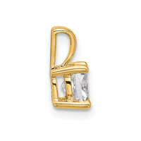 14k 3/4 ct Lab Grown Diamond VS+ F+ Cushion Complete 4 Prong Pendant