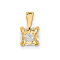14k 3/4 ct Lab Grown Diamond VS+ F+ Cushion Complete 4 Prong Pendant