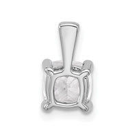 14kw 1 1/2ct Cert Lab Grown Dia VS/SI+ G+ Cushion Comp 4 Prong Pendant