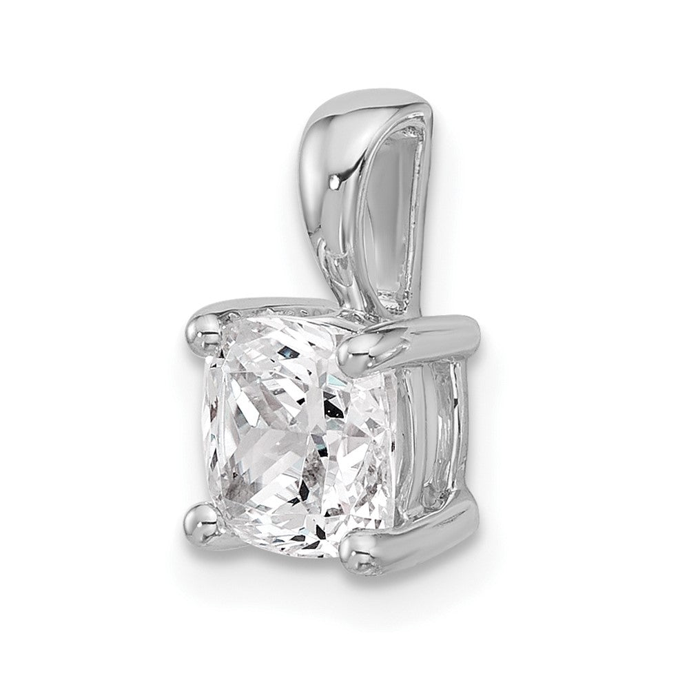 14kw 1 1/2ct Cert Lab Grown Dia VS/SI+ G+ Cushion Comp 4 Prong Pendant