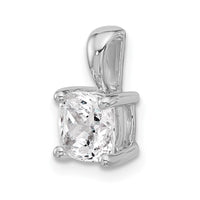 14kw 1 1/2ct Cert Lab Grown Dia VS/SI+ G+ Cushion Comp 4 Prong Pendant