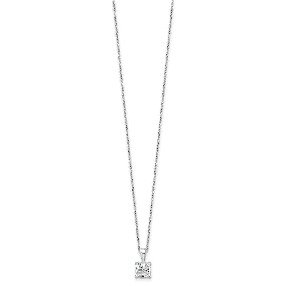 14kw 1 1/2ct Cert Lab Grown Dia VS/SI+ G+ Cushion Comp 18in Necklace