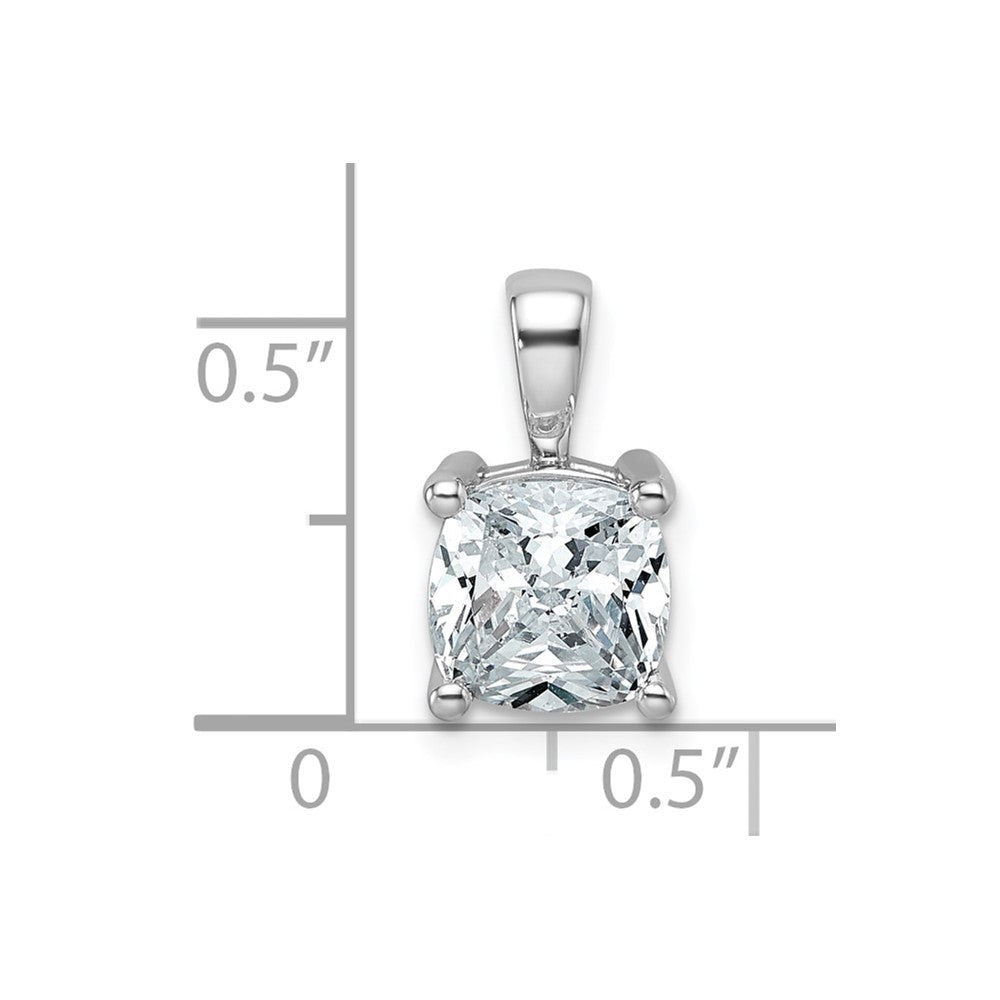 14kw 2 ct Cert Lab Grown Dia VS/SI+ G+ Cushion Complete 4 Prong Pendant