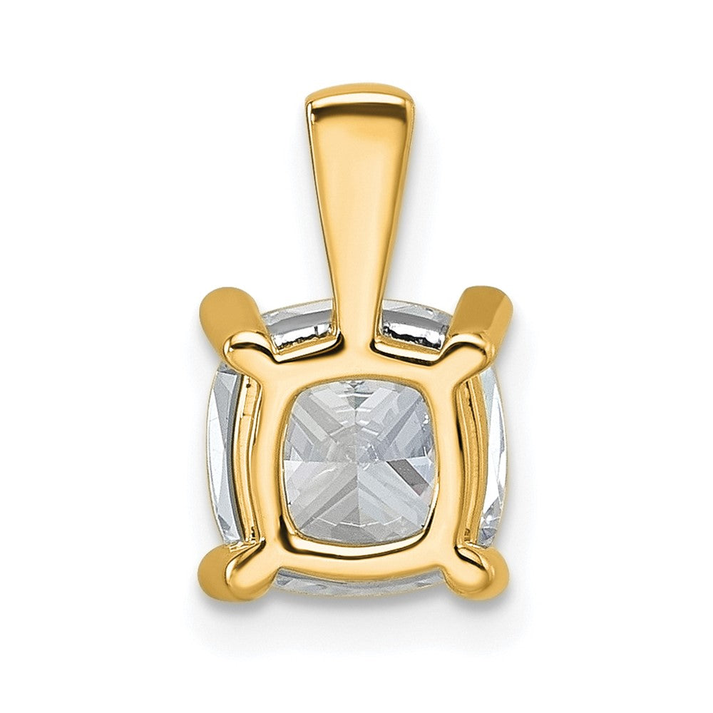 14k 2 ct Cert Lab Grown Diamond VS/SI+ G+ Cushion Comp 4 Prong Pendant