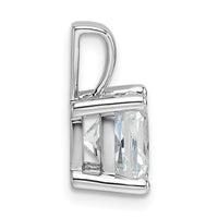 14kw 3 ct Cert Lab Grown Dia VS/SI+ G+ Cushion Complete 4 Prong Pendant